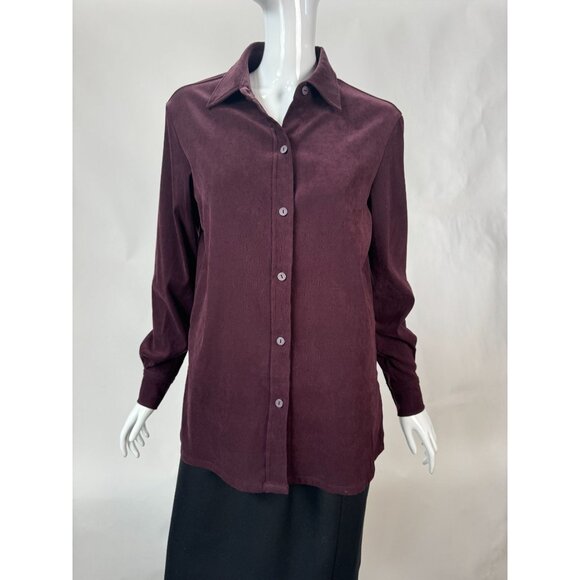 Allison Taylor Womens Stretch Button-Up Blouse - Small - 97% Polyester 3% Spande - Picture 8 of 15